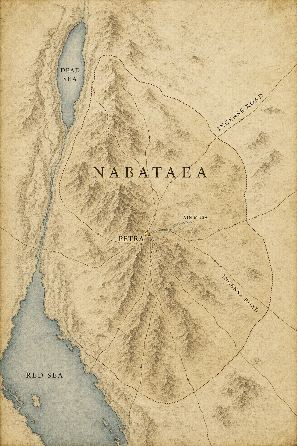 Map: Nabataea · c. 100 BC